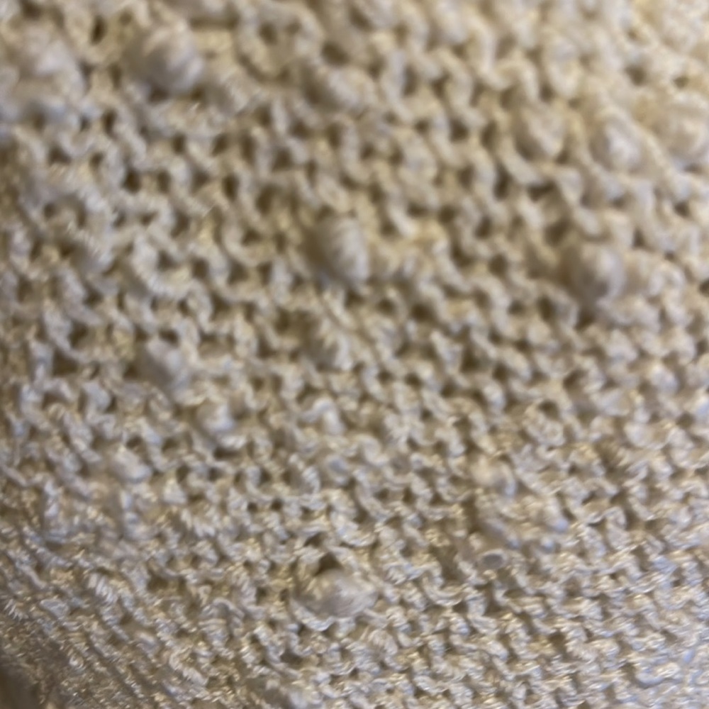 Oversized Vintage Artisanal Cream Cowl Neck Sweater - Picture 5 of 16